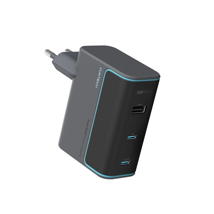 쿡테크 충전기10 GaN 100W 초고속 3포트 2C1A + C to C 케이블