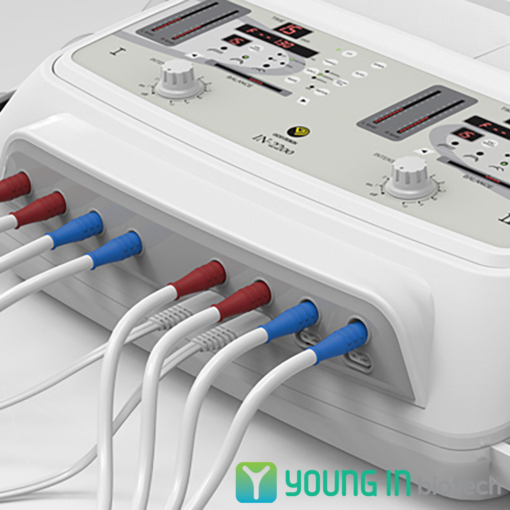 종로의료기 영인바이오텍 국내생산 2인용 저주파자극기 IN-2200 간섭파형 병원용 간섭파치료기