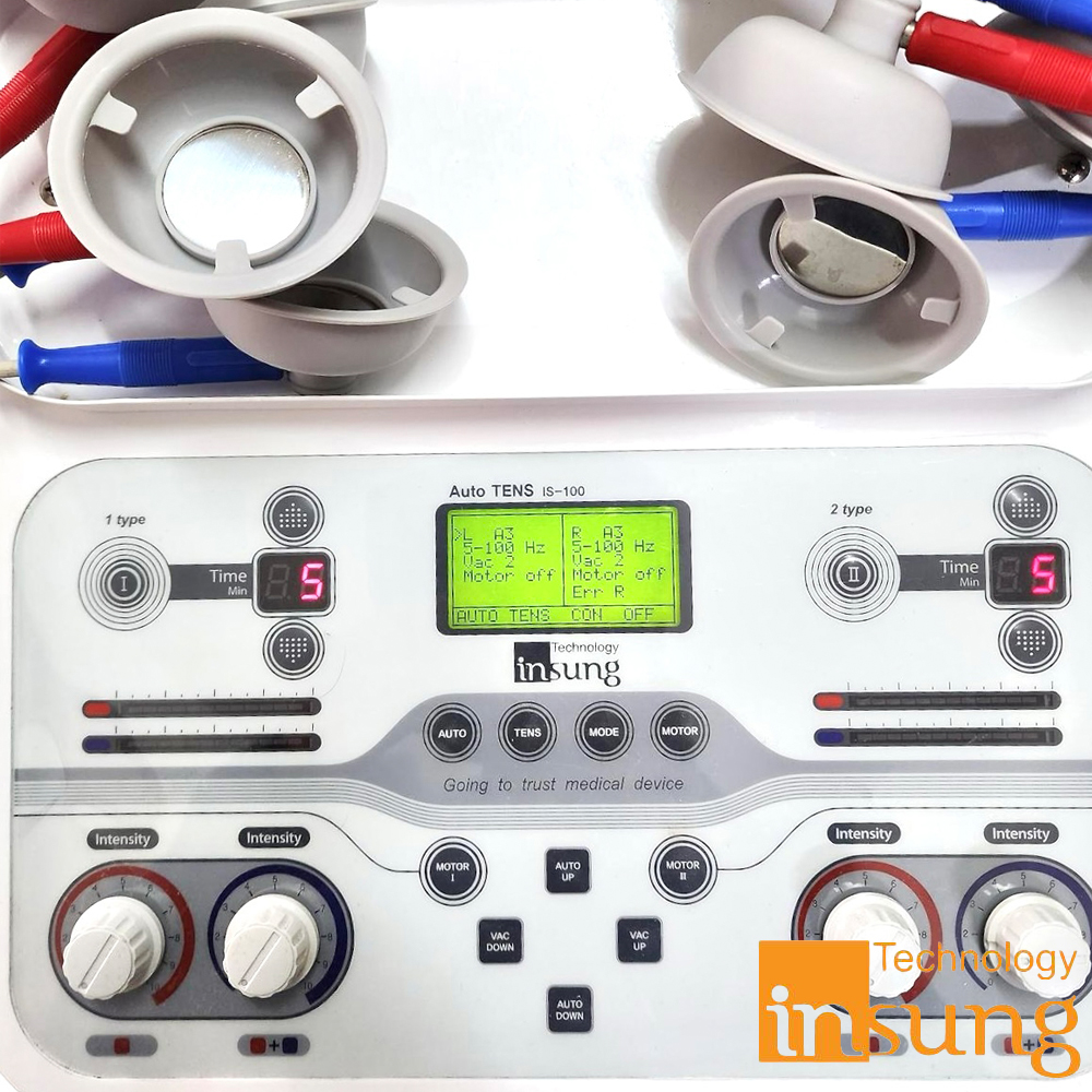 종로의료기 인성테크놀로지 국내생산 저주파치료기 IS-100 석션+패드 병의원 저주파자극기 카트추가