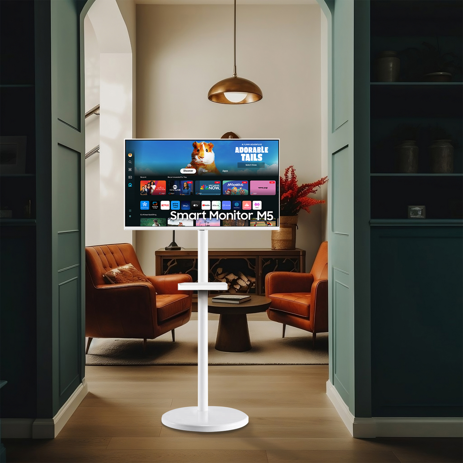 삼성전자 삼성 M5 S32DM501 스마트 모니터 IPTV 80.1cm 32인치 이동식 스탠드 화이트 패키지 OTT 유튜브