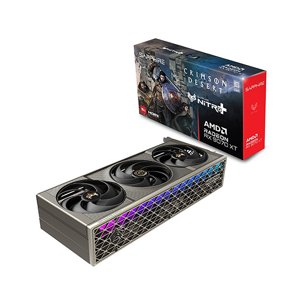 (주)이엠텍아이엔씨 SAPPHIRE 라데온 RX 9070 XT NITRO+ OC D6 16GB 붉은사막 에디션