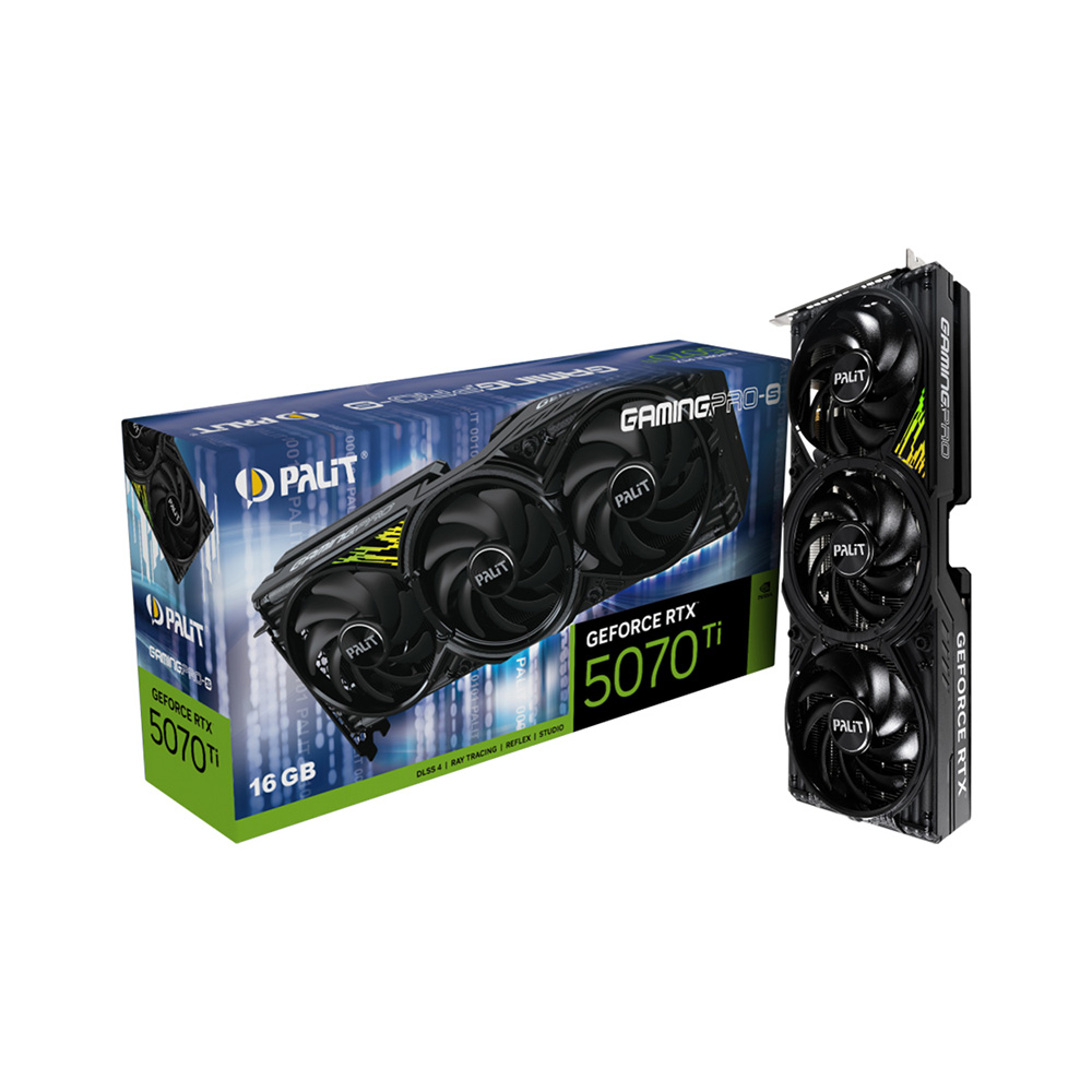 이엠텍 (주)이엠텍아이엔씨 PALIT 지포스 RTX 5070 Ti GAMINGPRO-S D7 16GB 이엠텍