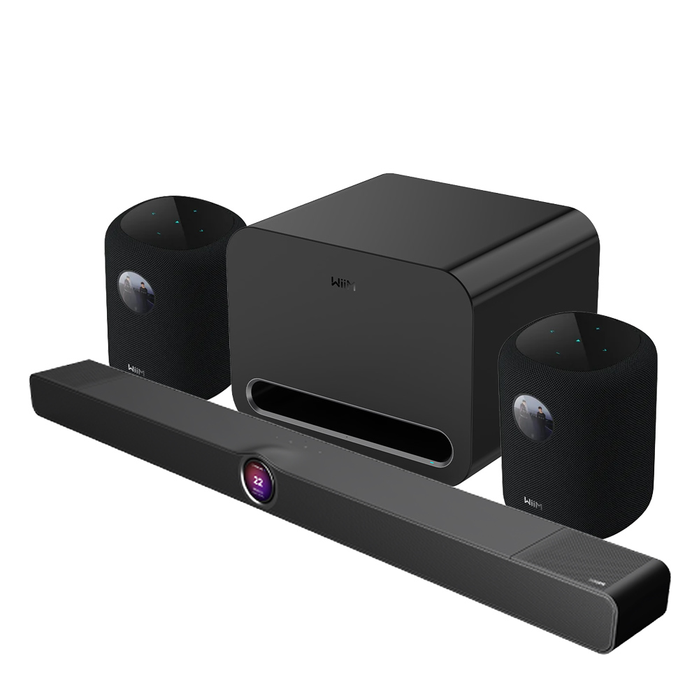 <b>WIIM</b> 윔 <b>WiiM</b> 홈시어터 패키지 Bar 3.0.2 + Sound + Sub Pro 5.1.2 스탠드 증정